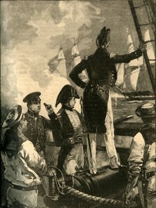Kapitän William Walpole fängt die Schiffe des Herzogs von Saldanha ab, Liberale Kriege, 1829, um 1890 von William Heysham Overend
