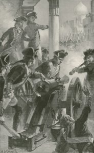 Clive hält die Stadt und Festung von Arcot gegen die Franzosen und ihre Verbündeten von William Heysham Overend