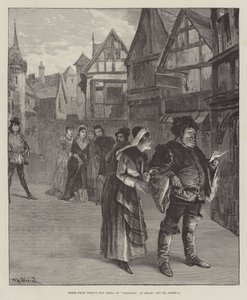 Szene aus Verdis neuer Oper Falstaff, in Mailand, Akt III, Szene 1