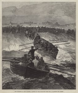 Die Kollision im Kanal, Landung der Überlebenden von der Avalanche und Forest von William Heysham Overend