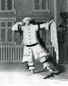 Mr. Delphini in der Rolle des Pierrot in Aladdin, 1780-1790