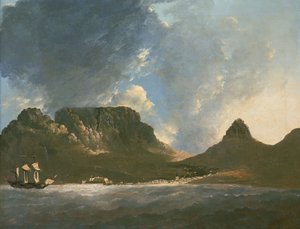 Ansicht des Kaps der Guten Hoffnung, vor Ort aufgenommen, von Bord der 