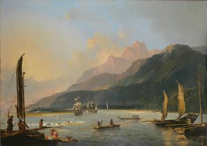Ansicht der Maitavie-Bucht, auf der Insel Otaheite (Tahiti)