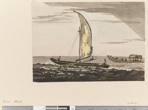 Seite 15a Kanus, Otaheite von William Hodges