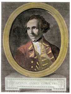 Porträt von Captain James Cook (1728-79), aus dem Frontispiz von 