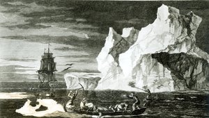 Die Eisinseln am 9. Januar 1773, graviert von B. T. Pouney, 31. Februar 1777