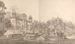 Ansicht eines Teils der Stadt Benares von William Hodges