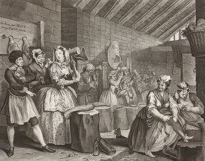 Der Weg einer Dirne, Blatt 4: Im Zuchthaus von William Hogarth