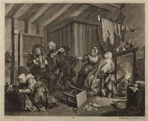 Der Lebensweg einer Dirne, Platte 5 von William Hogarth