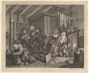 Der Lebensweg einer Dirne, Tafel 5, April 1732