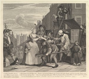 Der Lebenswandel eines Wüstlings, Tafel 4, 25. Juni 1735