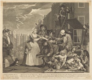 Der Lebensweg eines Wüstlings: Tafel 4 von William Hogarth