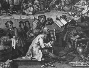 Eine Wahlunterhaltung, 1755 (Detail)