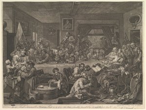 Ein Wahlbankett, Tafel I: Vier Drucke einer Wahl, 24. Februar 1755