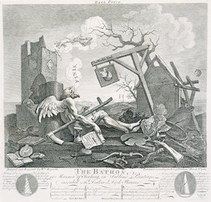 Bathos, Art des Sinkens, in erhabenen Gemälden den Händlern dunkler Bilder gewidmet, 1764