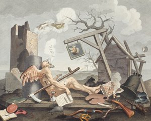 Bathos, Art des Sinkens, in erhabenen Gemälden gewidmet den Händlern dunkler Bilder, Illustration aus 