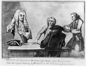 Buttons Coffee House, 1730 von William Hogarth