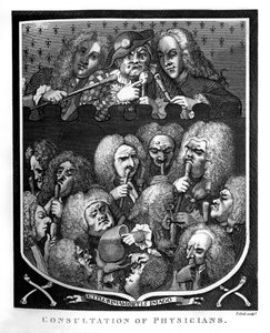 Konsultation der Ärzte von William Hogarth