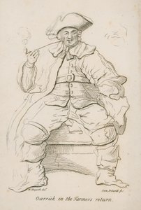 David Garrick in der Rückkehr des Bauern von William Hogarth