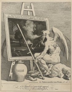 Der Zeitgott raucht ein Gemälde an (Time Smoking a Picture)