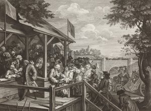 Die Parlamentswahlen. Blatt 3: Die Stimmabgabe von William Hogarth
