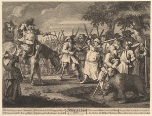 Hudibras erstes Abenteuer, zwölf große Illustrationen für Samuel Butlers Hudibras..., Februar 1725-26 von William Hogarth