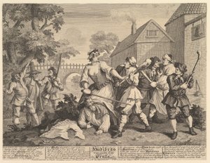 Hudibras von Trulla besiegt, Zwölf große Illustrationen für Samuel Butlers ..., Februar 1725-26