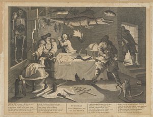 Hudibras schlägt Sidrophel und seinen Mann Whacum von William Hogarth