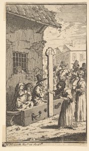 Hudibras in Bedrängnis Siebzehn kleine Illustrationen für Samuel Butlers Hudibras, no..., 1721-26 von William Hogarth