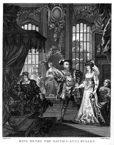 König Heinrich VIII. und Anne Boleyn von William Hogarth von William Hogarth
