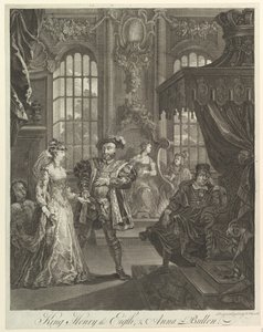 König Heinrich der Achte und Anna Bullen von William Hogarth