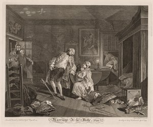 Heirat à la Mode: Der Tod des Earls von William Hogarth