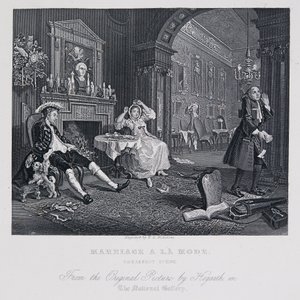 Heirat à la Mode: Frühstücksszene von William Hogarth