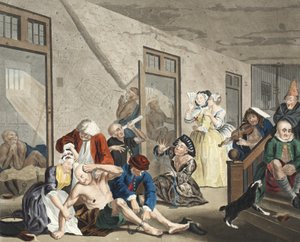 Szene in Bedlam, Platte VIII, aus A Rake