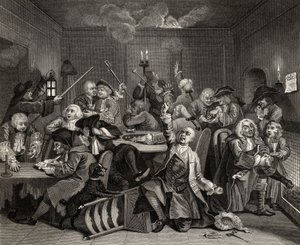 Szene in einem Spielhaus, Platte VI aus 