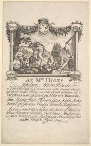 Ladenkarte für Mrs. Holts italienisches Lager, 1720-72