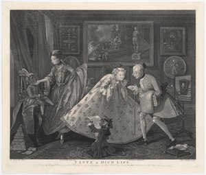 Geschmack im hohen Leben, graviert von Samuel Phillips, 1808 von William Hogarth