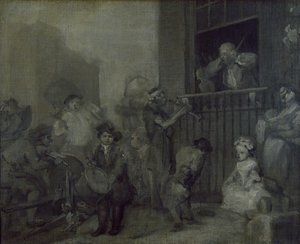 Der wütende Musiker, 17. Jahrhundert von William Hogarth
