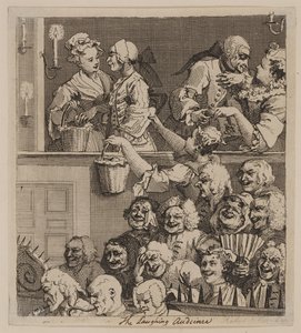 Das lachende Publikum von William Hogarth
