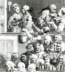 Das lachende Publikum, 1733 von William Hogarth