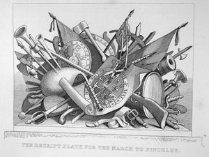 Die Quittungsplatte für den Marsch nach Finchley, 1755 von William Hogarth