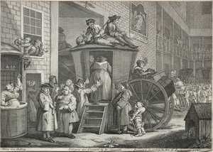 Die Postkutsche, 1747 von William Hogarth