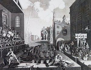 Die Zeiten. Tafel II 1762, von William Hogarth von William Hogarth