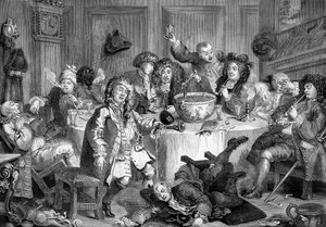 Das Mitternachtsgespräch von William Hogarth