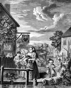 Tageszeiten - Abend von William Hogarth von William Hogarth