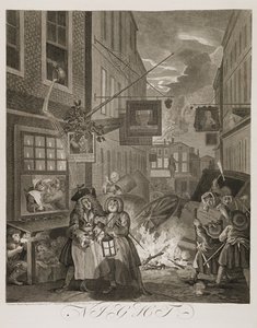 Vier Tageszeiten: Nacht von William Hogarth