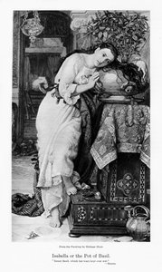 Isabella und der Basilikumtopf, ca. 1867 von William Holman Hunt