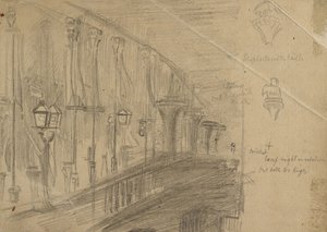 Recto: Studie der London Bridge für 