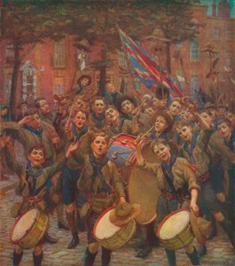 Den Hauptpfadfinder anfeuern, um 1914 von William Holt Yates Titcomb