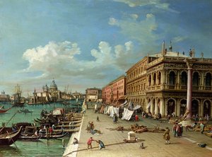 Blick auf den Molo in Richtung Eingang des Canal Grande, Venedig